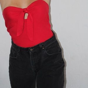 Red tube top